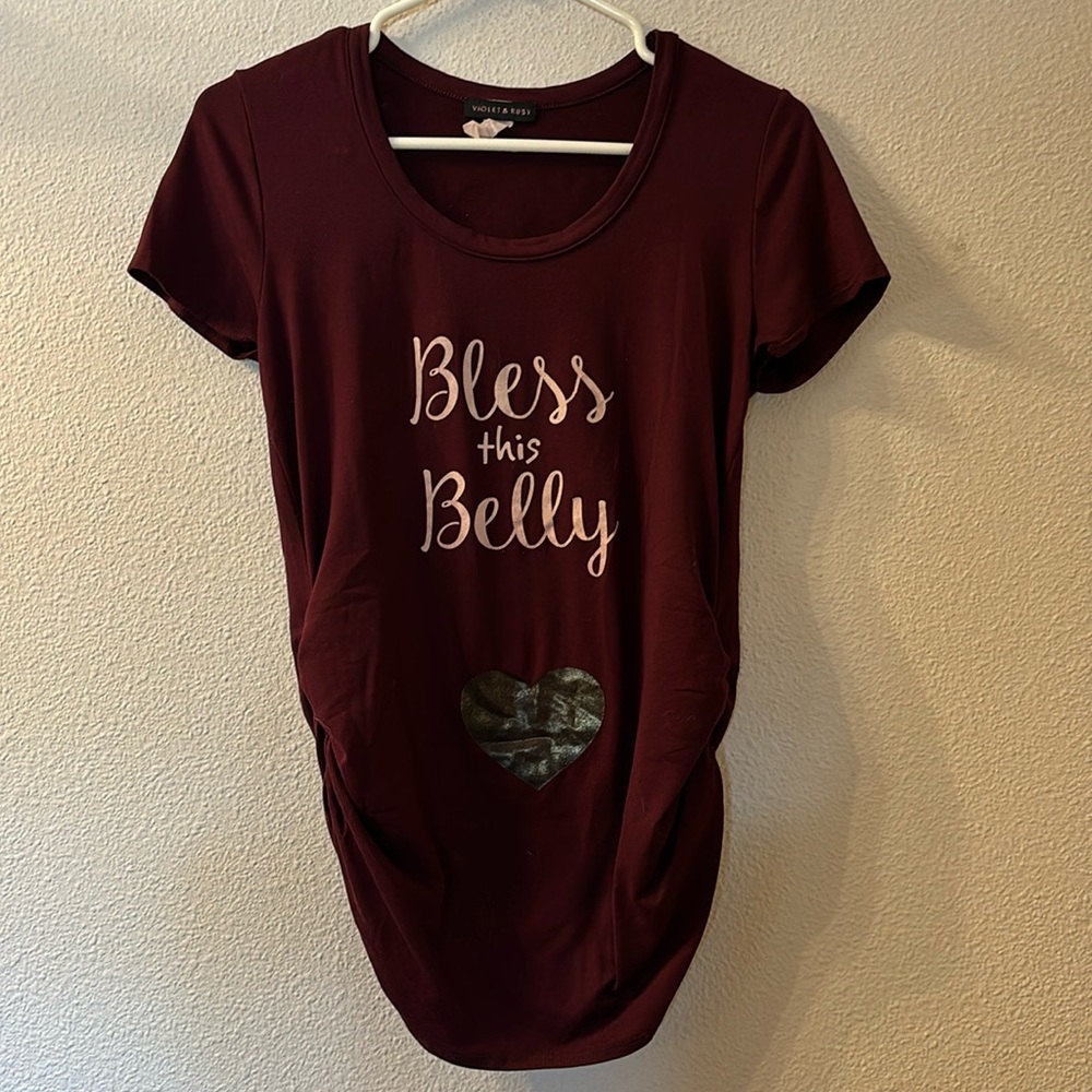 Violet & Ruby bless this belly maternity top size medium
